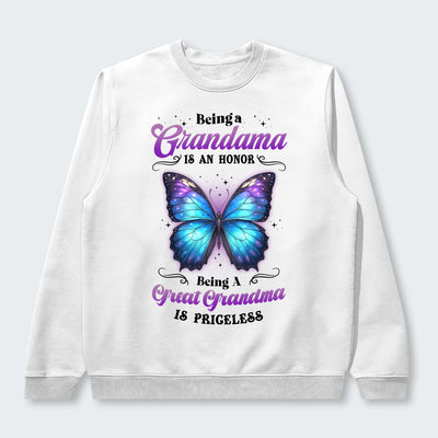 Being A Grandma Is An Honor Being A Great Grandma Is Priceless Swearter 090126