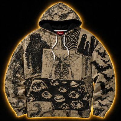 Crosfil The Archive Hoodie — Cryptid Ink Studies Dark Academia Print