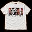 The Lineup white T-shirt — horror icons portrait strip print