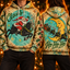 Two people wearing The Night Ride vintage Santa hoodie