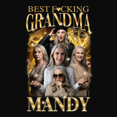 Best F❤️cking Grandma Custom Face Tee