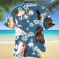 MINIATURE HORSE BLUE TRIBAL PATTERN Hawaiian Shirt TD01