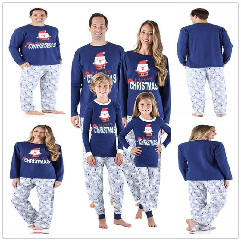 Cute Santa Clause Family Matching Pajamas Set