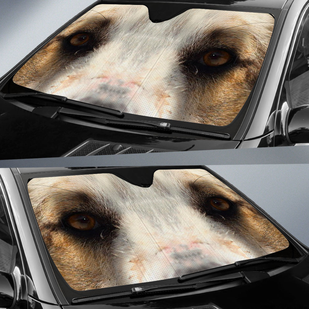 Bernese Mountain Eyes Car Sun Shade 94