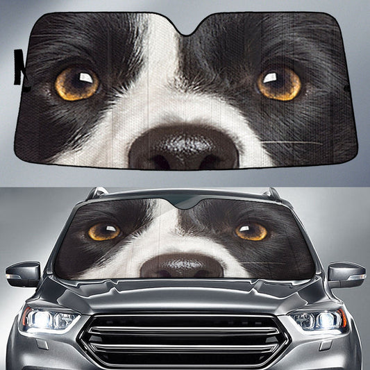 Border Collie Eyes Car Sun Shade 94