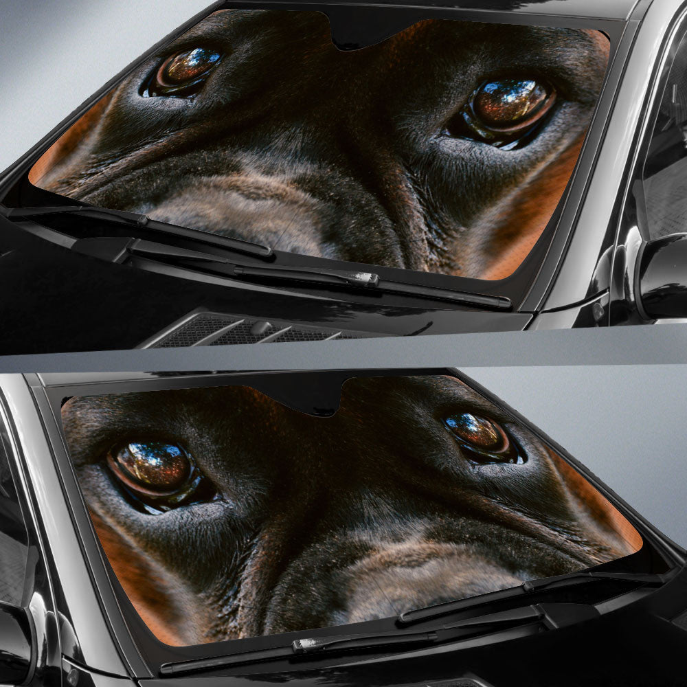 Boxer Eyes Car Sun Shade 94