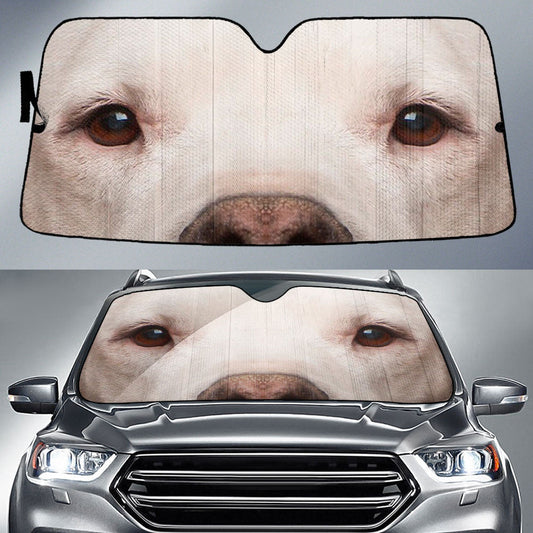 Dogo Argentino Eyes Car Sun Shade 94