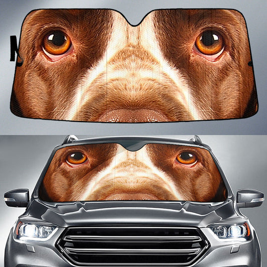 English Springer Spaniel Eyes Car Sun Shade 94