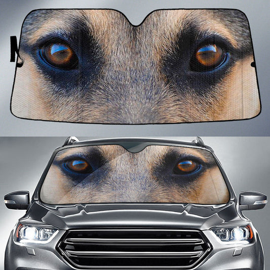 German Shepherd Eyes Car Sun Shade 94