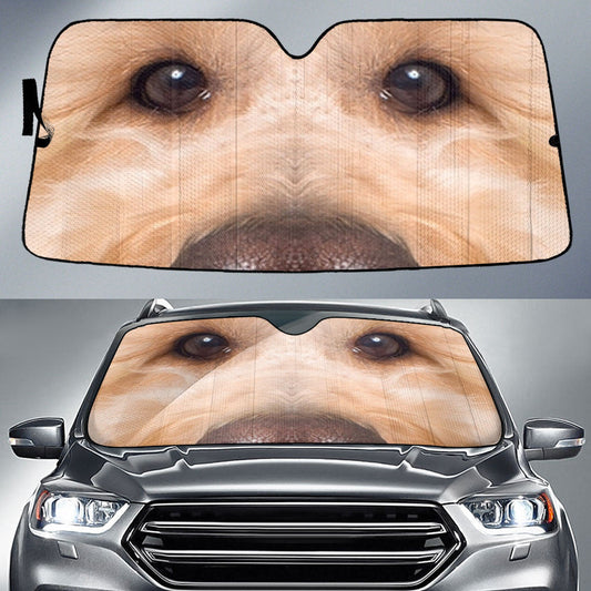 Goldendoodle Eyes Car Sun Shade 94