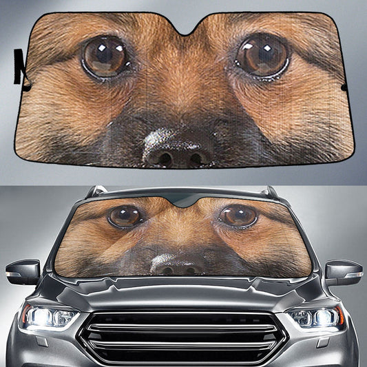 Keeshond Eyes Car Sun Shade 94