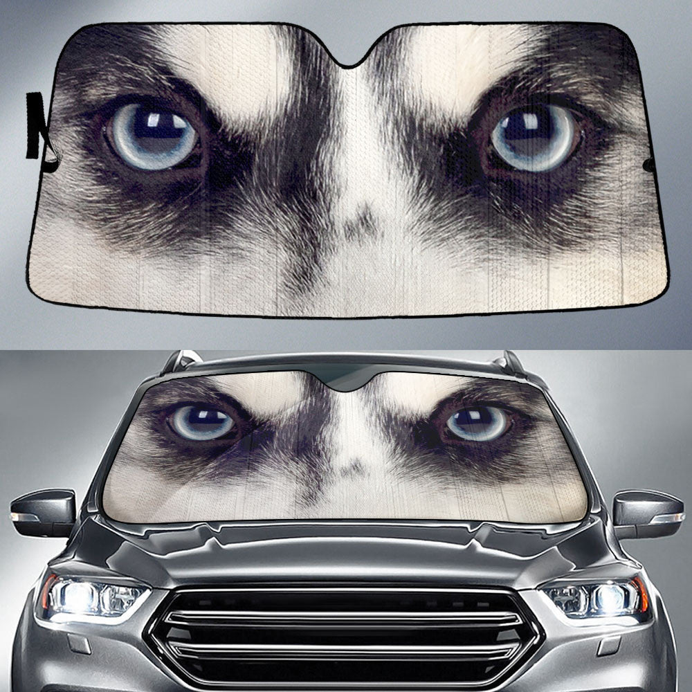 Siberian Husky Eyes Car Sun Shade 94