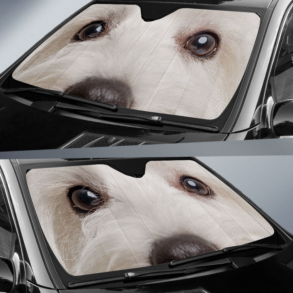 West Highland White Terrier Eyes Car Sun Shade 94