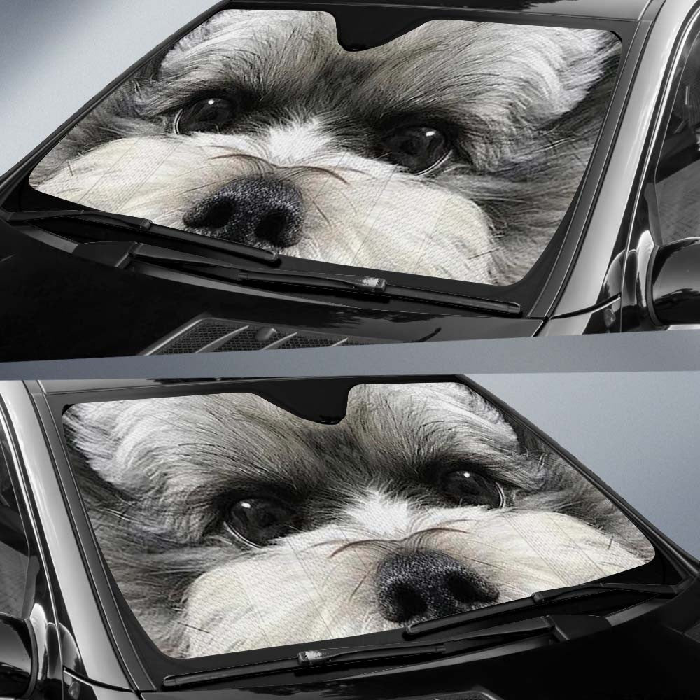 Old English Sheepdog Eyes Car Sun Shade 94