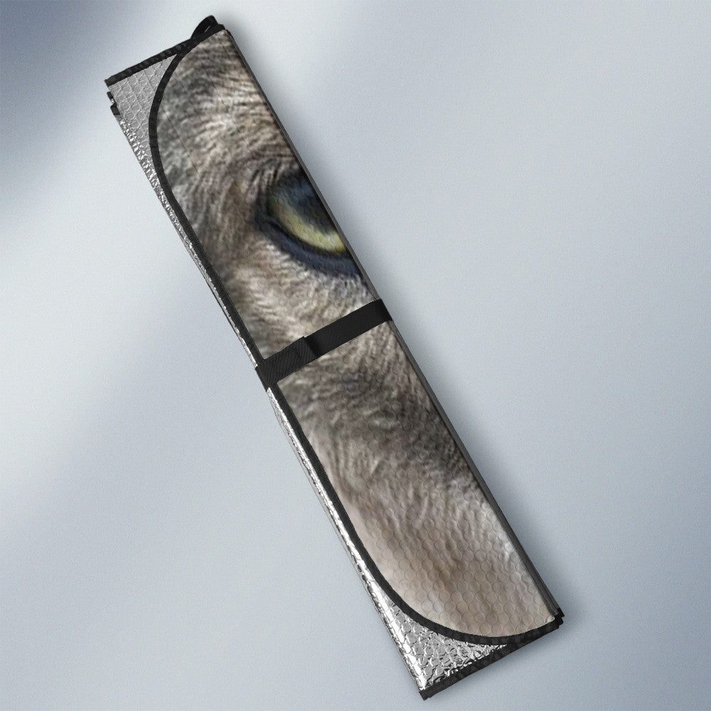 Gray Wolf Eyes Car Sun Shade 94