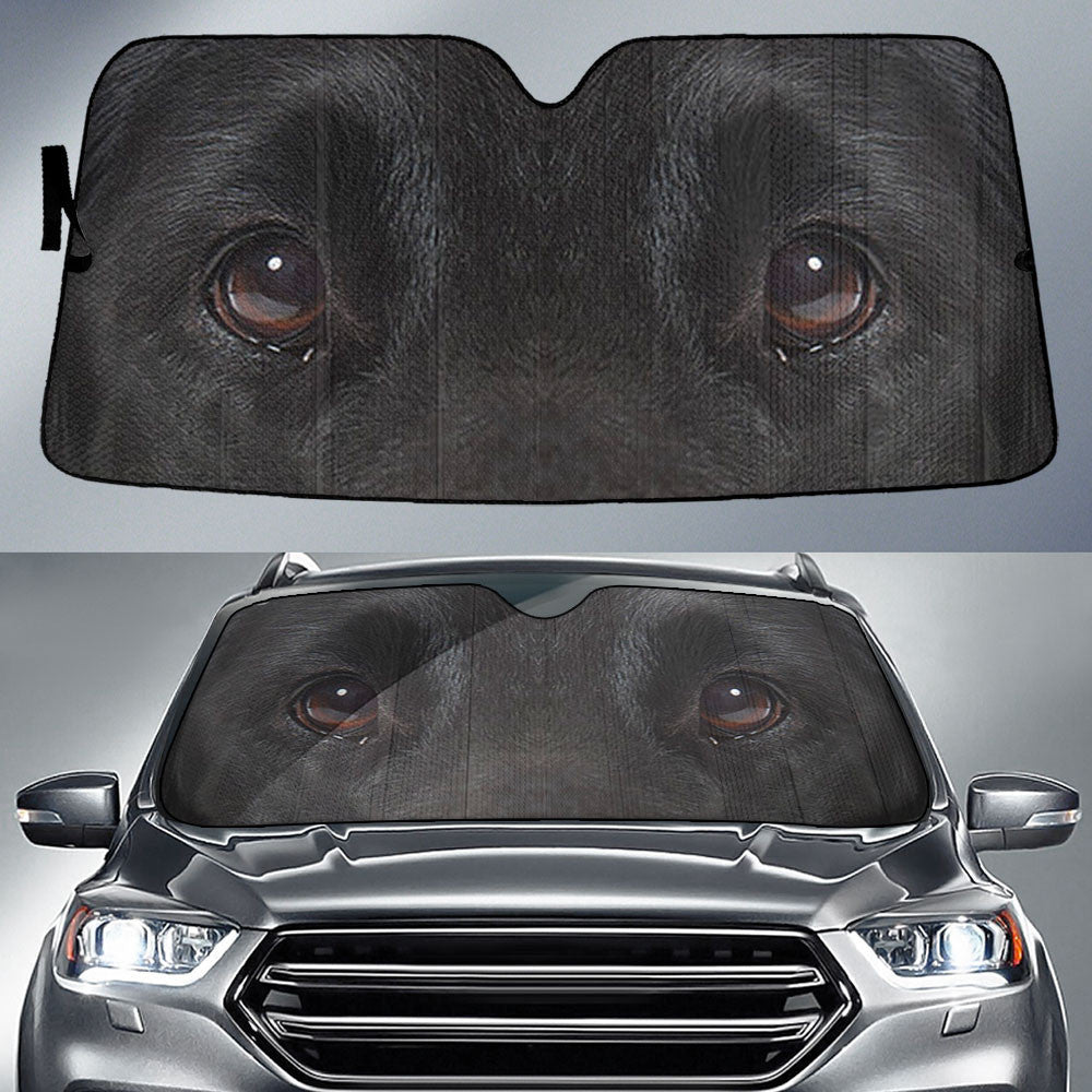 Flat-coated Retriever Eyes Car Sun Shade 94