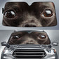 Black Dear Head Chihuahua Eyes Car Sun Shade 94