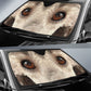 Silver Poodle Eyes Car Sun Shade 94