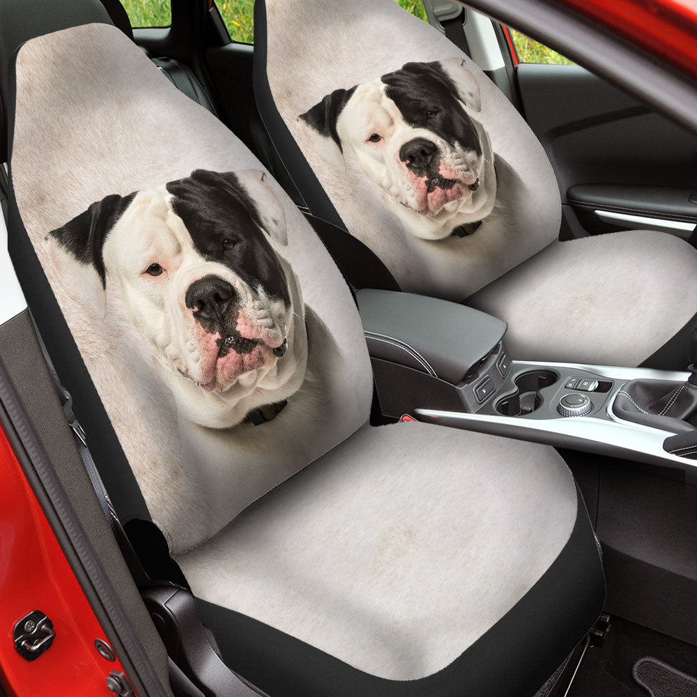 American Bulldog Funny Face Car Seat Covers 120
