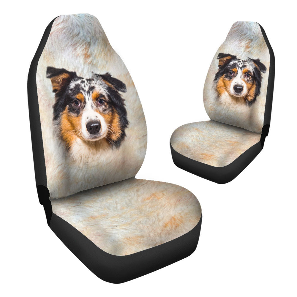 Australian Shepherd Dog Funny Face Car Seat Covers 120