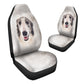 Borzoi Dog Funny Face Car Seat Covers 120