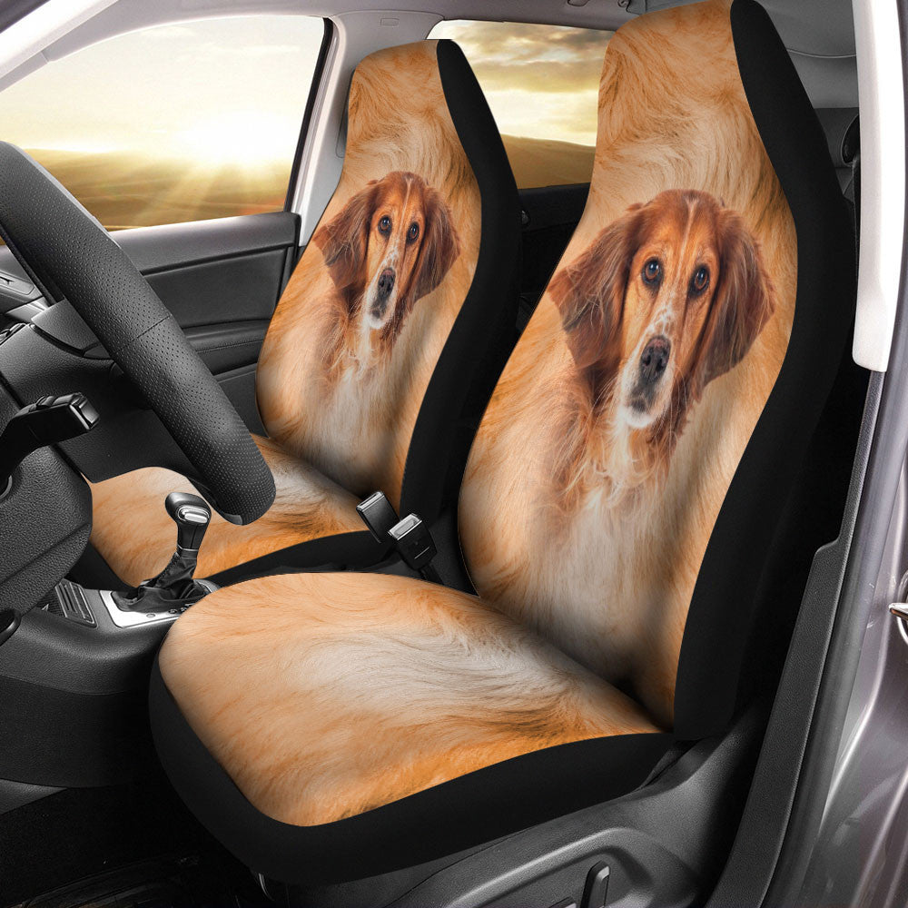 Brittany Dog Funny Face Car Seat Covers 120