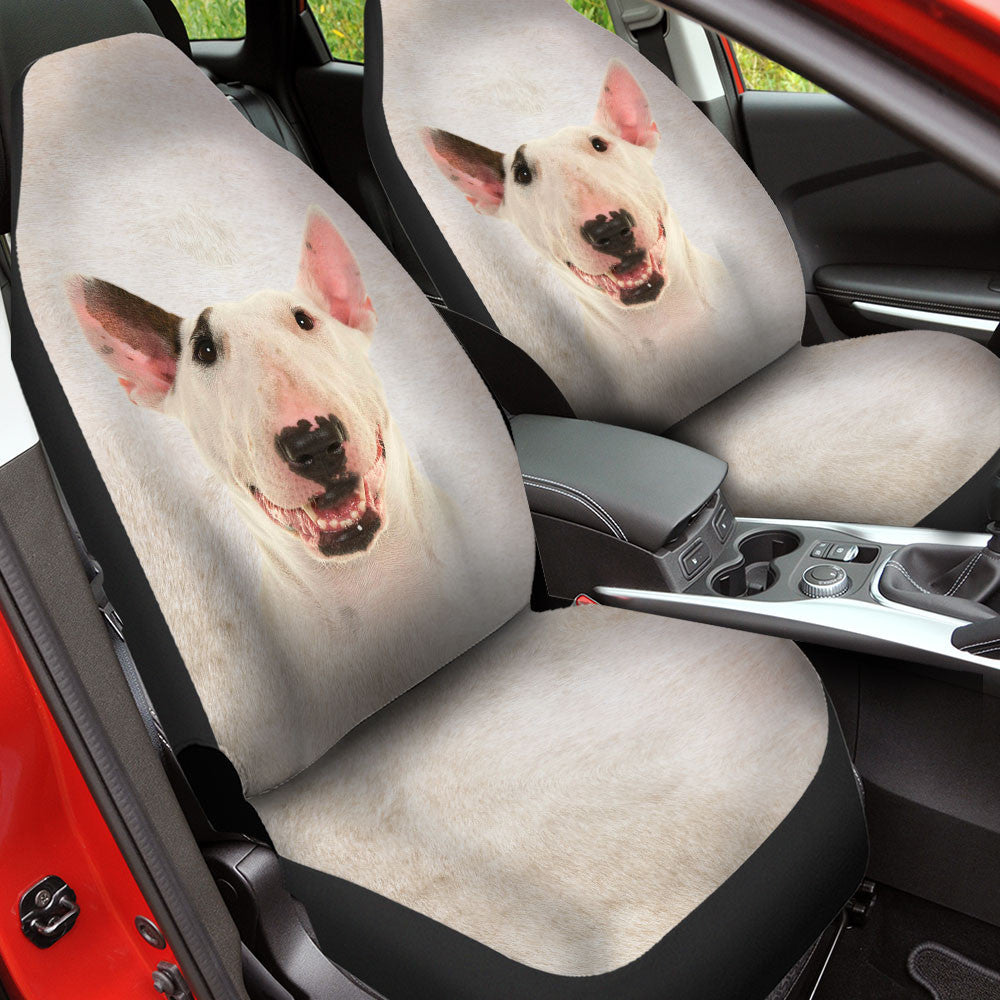 Bull Terrier Dog Funny Face Car Seat Covers 120