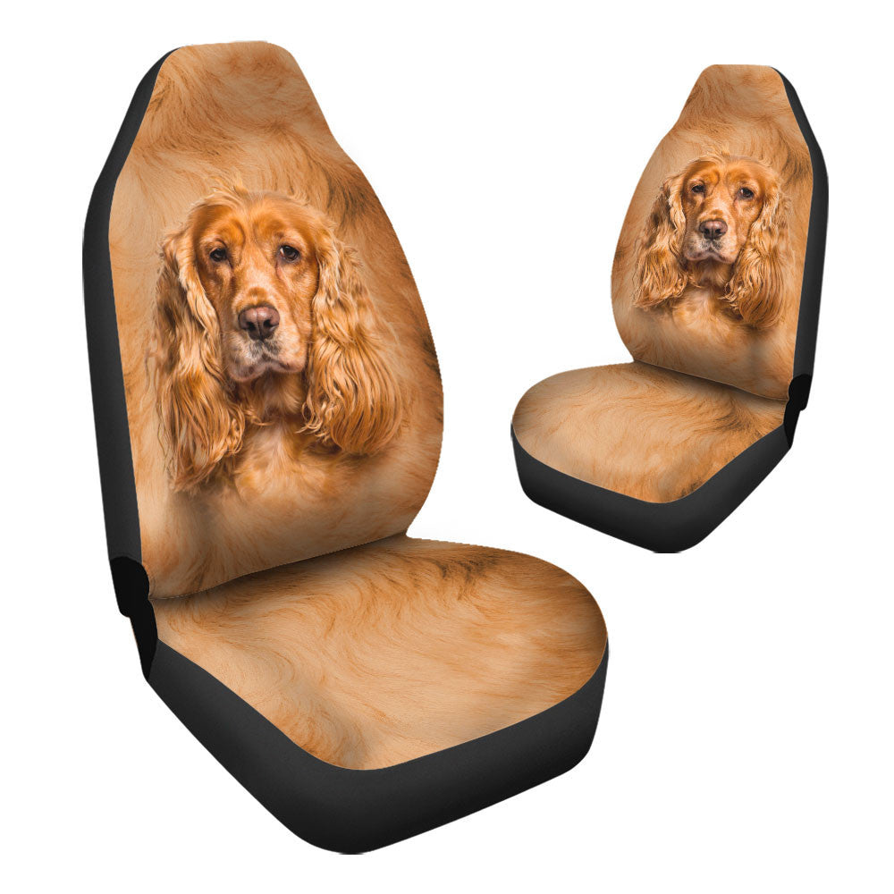Cocker Spaniel Dog Funny Face Car Seat Covers 120