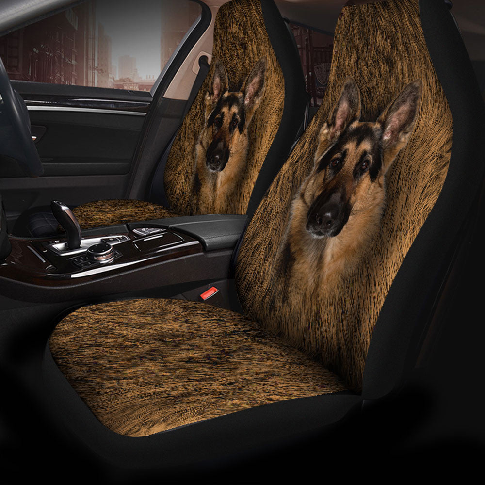 German Shepherd Dog Funny Face Car Seat Covers 120