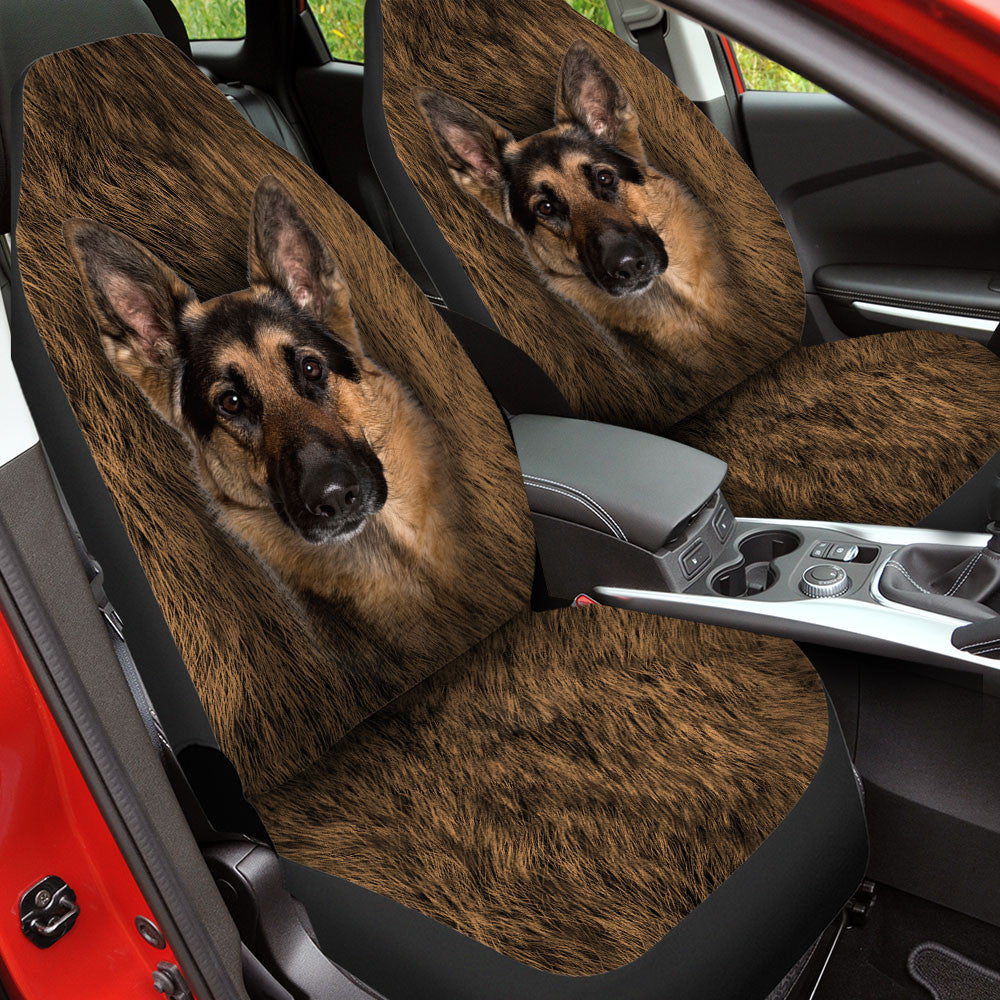 German Shepherd Dog Funny Face Car Seat Covers 120