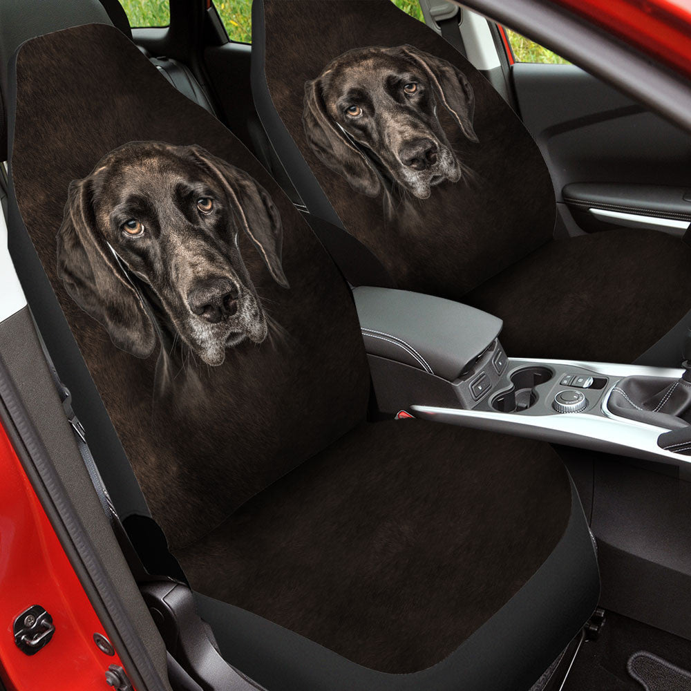 German Shorthaired Pointer Dog Funny Face Car Seat Covers 120