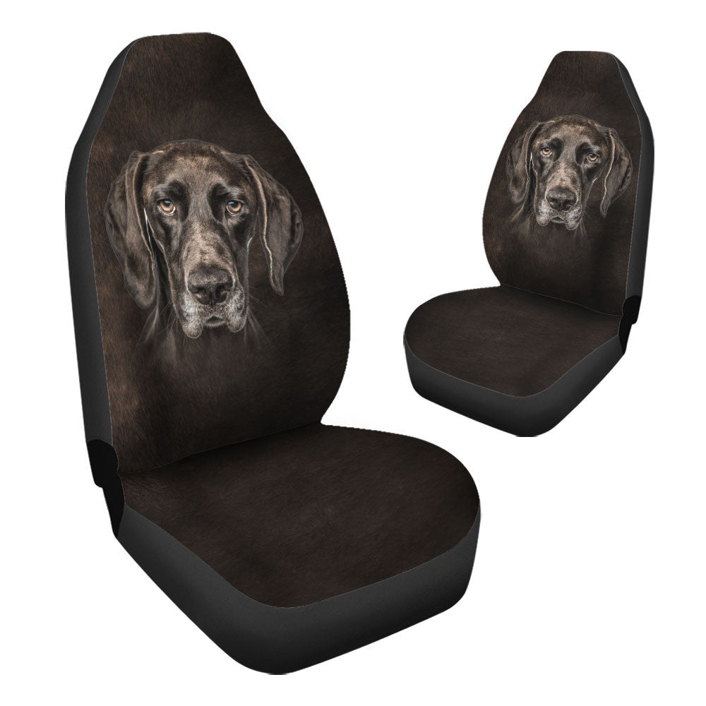 German Shorthaired Pointer Dog Funny Face Car Seat Covers 120