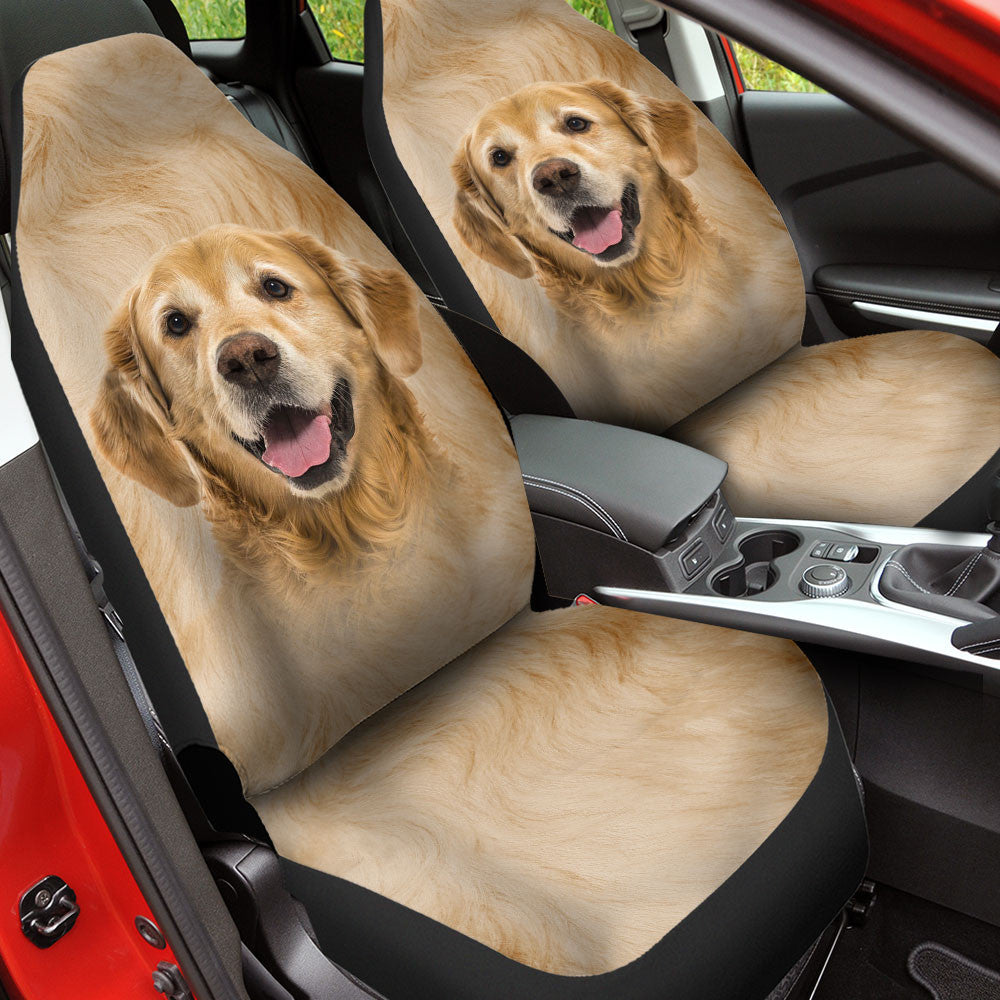 Golden Retriever Dog Funny Face Car Seat Covers 120