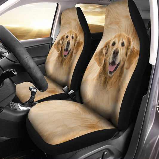 Golden Retriever Dog Funny Face Car Seat Covers 120