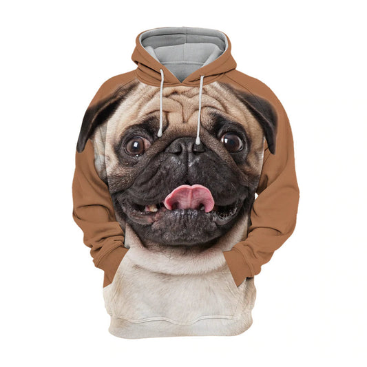 Pug 2 - Unisex 3D Graphic Hoodie