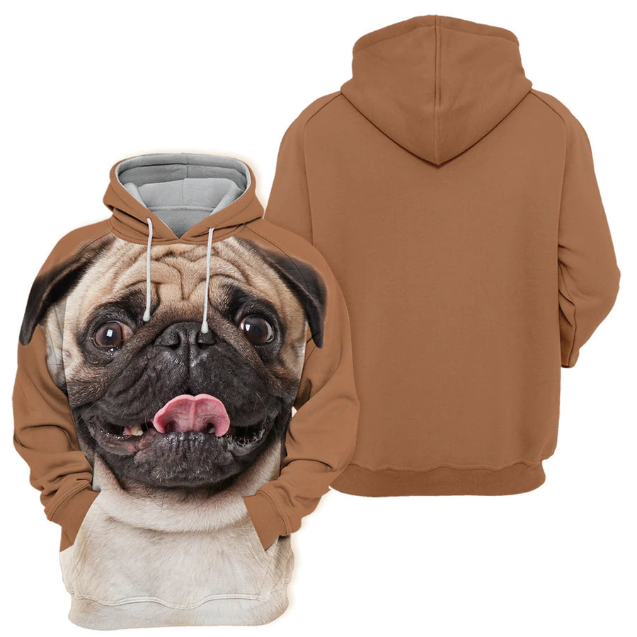 Pug 2 - Unisex 3D Graphic Hoodie