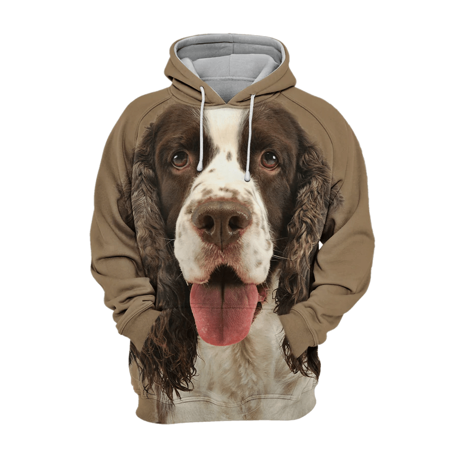 English Cocker Spaniel 2 - Unisex 3D Graphic Hoodie