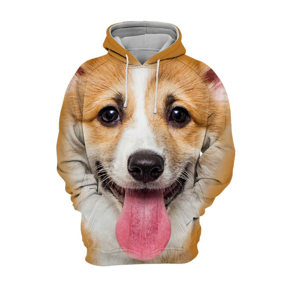 Welsh Corgi Puppy Smile - Unisex 3D Graphic Hoodie