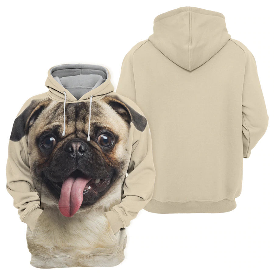 Pug 3 - Unisex 3D Graphic Hoodie