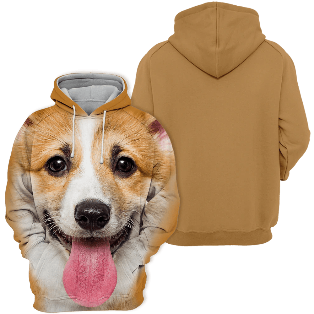 Welsh Corgi Puppy Smile - Unisex 3D Graphic Hoodie
