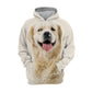 Golden Retriever 3 - Unisex 3D Graphic Hoodie