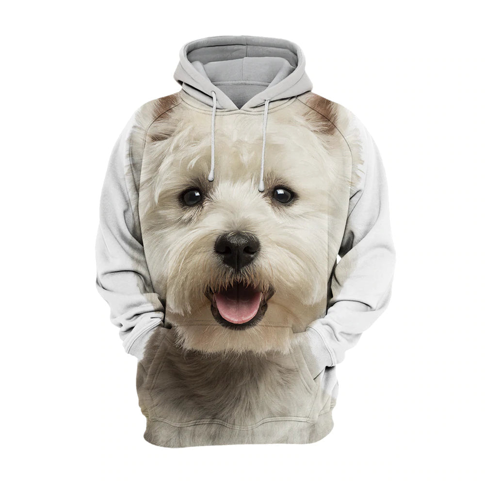 West Highland Terrier Westie Smile - Unisex 3D Graphic Hoodie