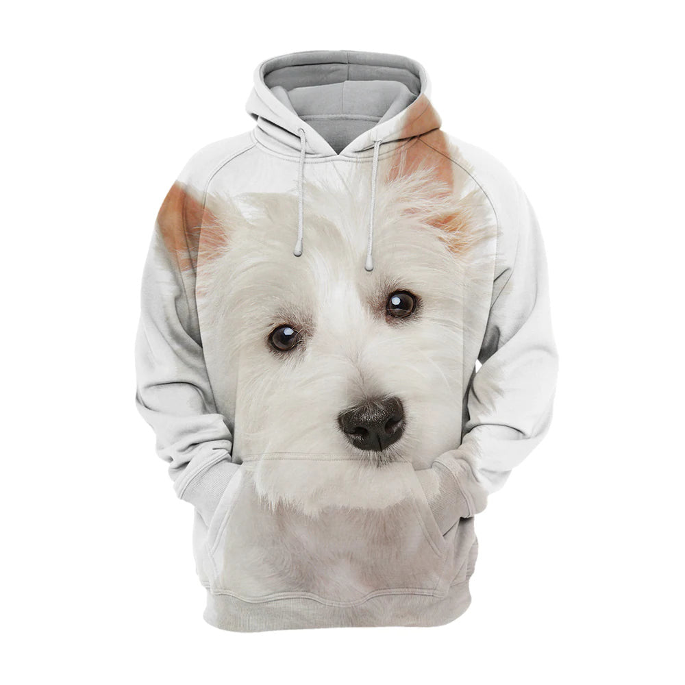 West Highland Terrier Westie - Unisex 3D Graphic Hoodie