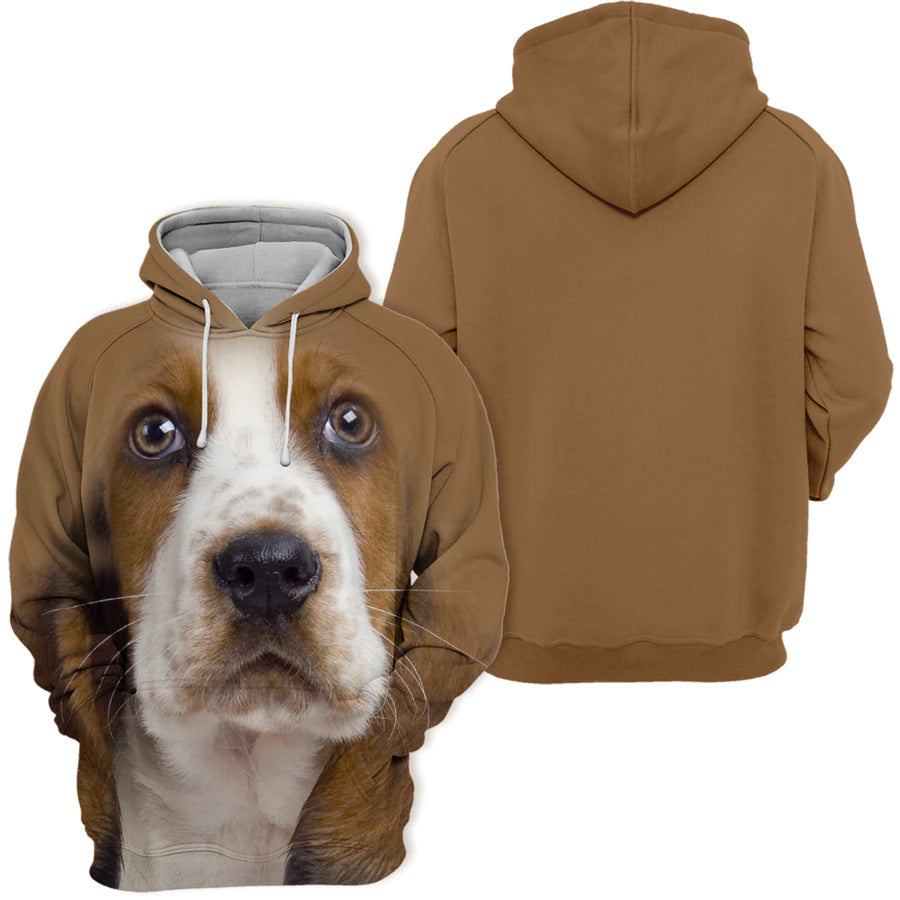 Basset Hound 2 - Unisex 3D Graphic Hoodie