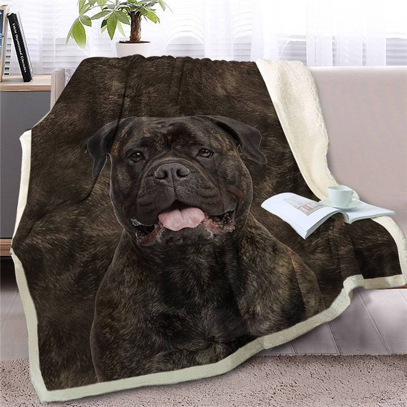 Bulldog Face Blanket