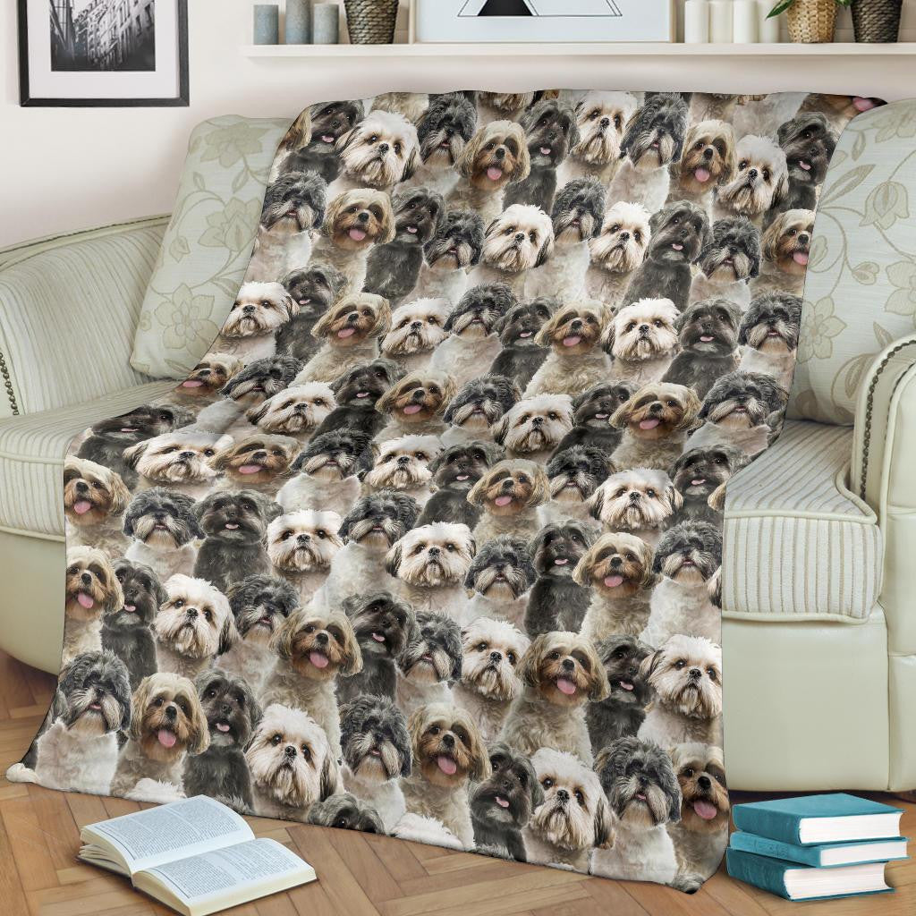 Shih Tzu Full Face Blanket