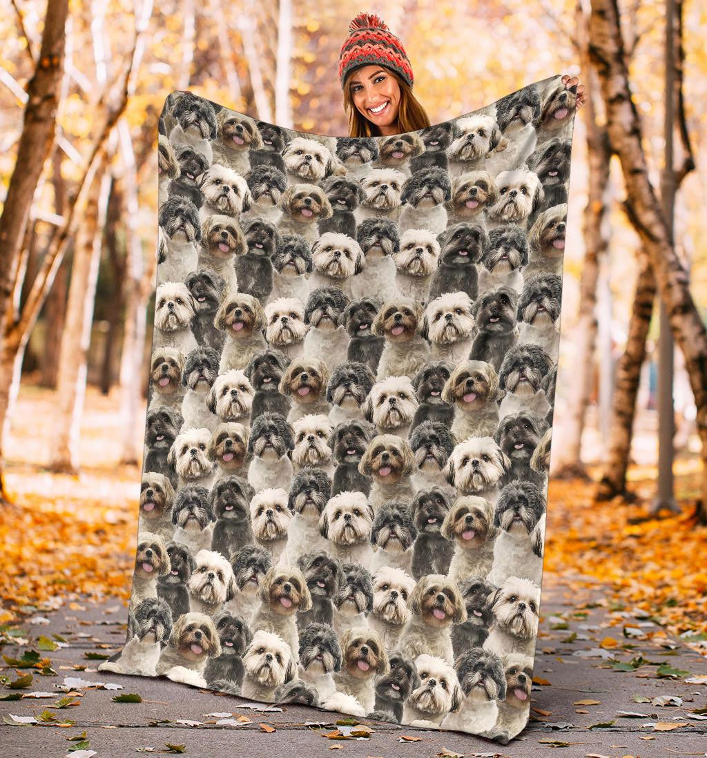 Shih Tzu Full Face Blanket