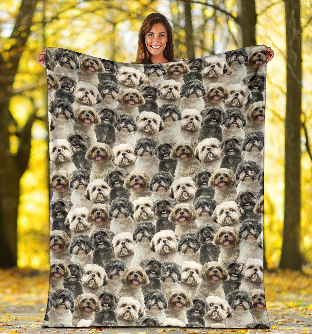 Shih Tzu Full Face Blanket