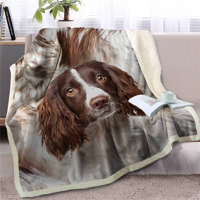 English Springer Spaniel Face Blanket