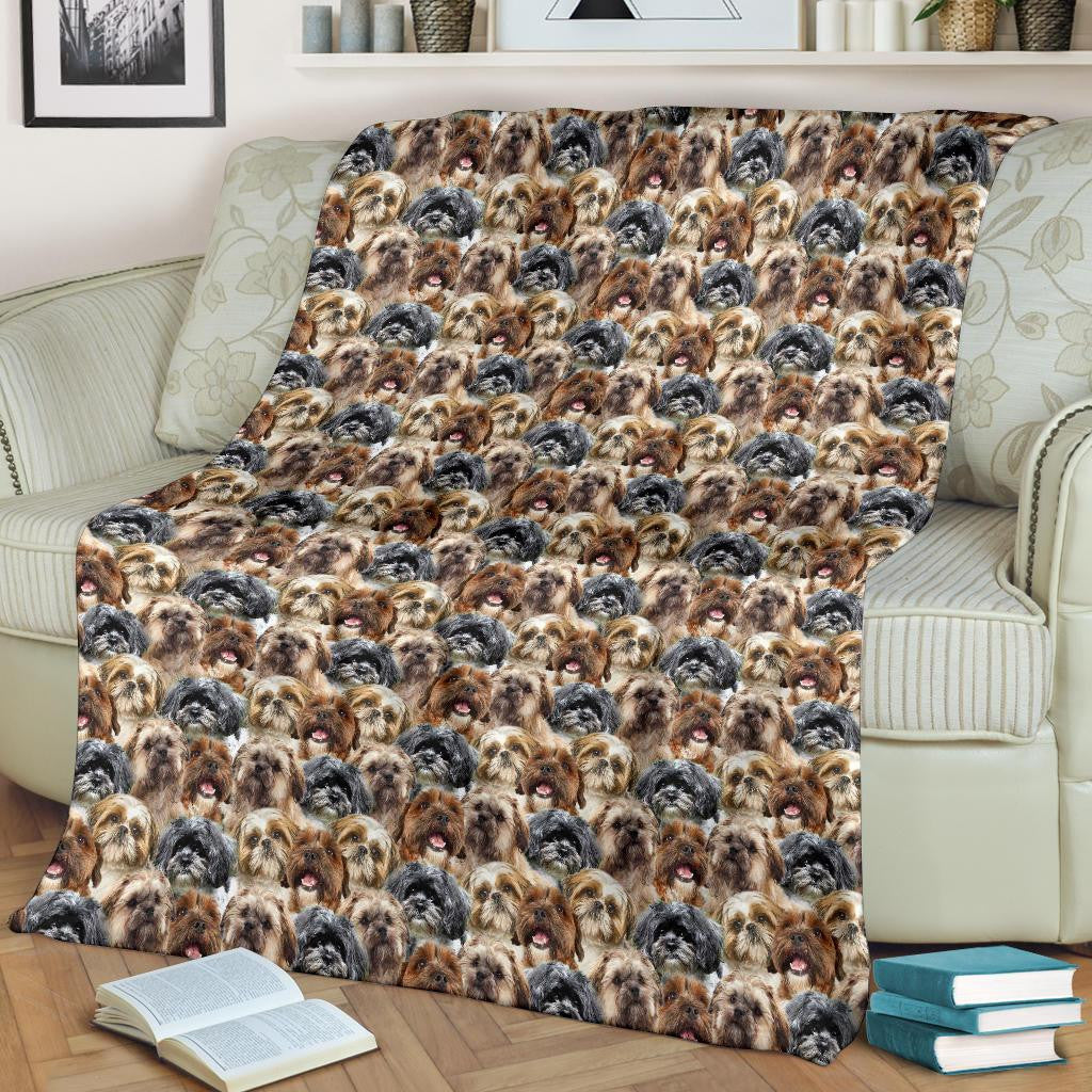 Shih Poo Full Face Blanket